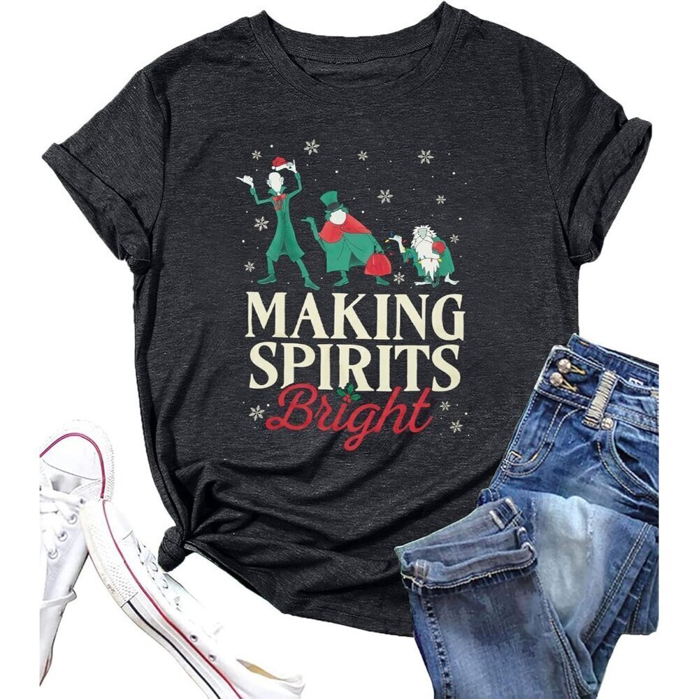 Women’s Christmas Shirt Holiday Season Tee Festive Casual Gift Small
